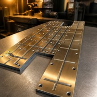 Plaque de guidage composite personnalisable en acier Q235 avec bande anti-usure en bronze étamé, pour moules et applications industrielles