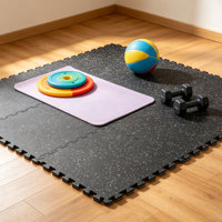 Tapete de Piso de Goma EVA Entrelazado, Antideslizante y Absorbente de Impactos, para Gimnasio, Ejercicio y Entrenamiento en Casa