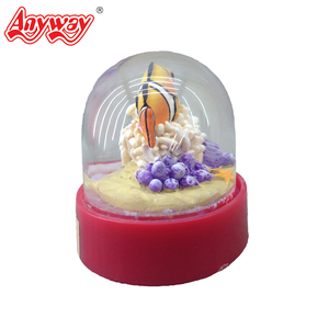 Toptan deniz hayvan Clownfish reçine plastik kar küresi - Product Image 4
