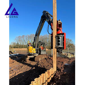 L06 13-20t Excavator dipasang di samping pegangan palu Vibro untuk tumpukan panjang berkendara - Product Image 4