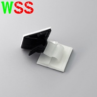 Clips de câble de selle de fil auto-adhésif en plastique WSS avec bandes adhésives solides Gestion de cordon de fil pour voiture, de