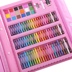 2024流行儿童艺术套装208件绘画油画蜡笔水彩笔儿童玩具礼品厂家价格 - Product Image 4