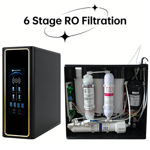 Purificateur d'eau sous évier 6 étapes CE ROHS pour cuisine domestique, machine à osmose inverse à consommation directe, sortie faible manuelle 6 étapes Fi - Product Image 1