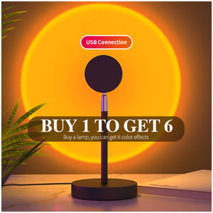 RGB Sunset Light USB Buy 1 for 6 Sunset Proyector Lámpara Atmósfera Led Night Light para dormitorio Tienda Pared Fotografía Fondo - Product Image 6