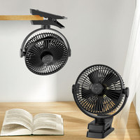 Usine en gros USB Rechargeable 10000mAh batterie ventilateur de plafond ménage extérieur voiturette de Golf Portable 8 pouces Table bureau Clip ventilateur