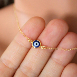 Classic round Collar for nightclub, alloy pendant, blue, short, popular, 2020 - Product Image 3