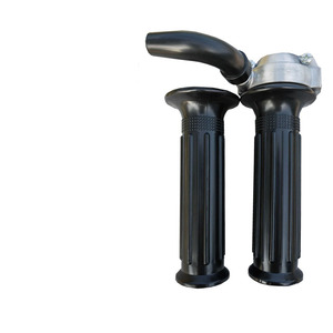 Empuñadura de manillar de motocicleta negra de 7/8 "y 22mm para GN125 GN 125 <span class=keywords><strong>Cafe</strong></span> <span class=keywords><strong>Racer</strong></span> Old School Retro Custom - Product Image 1