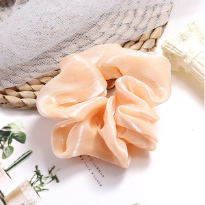 Gran Oferta: Scrunchies Grandes de Satén de Seda para <span class=keywords><strong>Mujer</strong></span>, Elegantes, Vintage, Sencillos, Elásticos, para el Cabello, Accesorios de Goma - Product Image 3