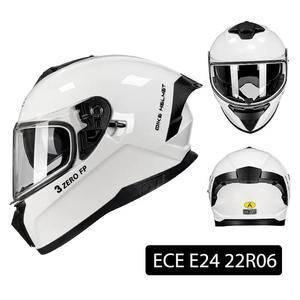 Casque de moto intégral en ABS avec double visière, respirant et réglable, certifié ECE E24 22R06, pour toutes les conditions météorologiques - Product Image 1