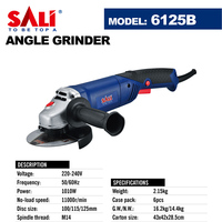 Meuleuse d'angle sans fil industrielle SALI 6125B 1010W, disque de coupe et de meulage de 125 mm
