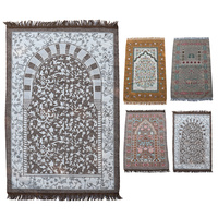 Tapis de prière musulman tissé fleur conception turque prière Sajjadah tapis de voyage pliable cadeau islamique tapis de prière
