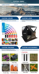 Tente de sauna extérieure isolée ignifuge OEM en tissu Oxford avec fenêtre transparente en TPU résistante au froid et <span class=keywords><strong>cheminée</strong></span>, pour 3-4 personnes - Product Image 4