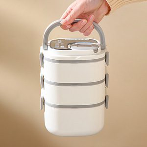 <b>Lunch</b> <b>Box</b> Plastic Rectangle With Lid For Adults Office Student Use Microwave Safe - Product Image 1