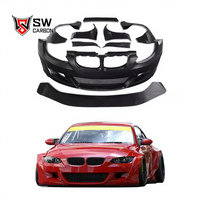 Kit carrosserie style Rocket Bunny pour BMW Série 3 E90 E92 2005-2013, comprenant pare-chocs avant large, lèvre de pare-chocs, garde-boue, extension de passage de roue et diffuseur arrière