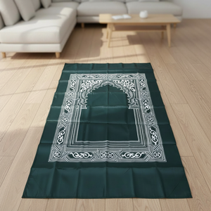 Tapis de prière de poche en gros-Tapis islamique Qibla de voyage léger, Tapis de prière portable avec logo personnalisé avec <span class=keywords><strong>boussole</strong></span> (quantité minimale de commande 100 pièces) - Product Image 4