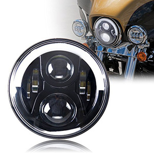 Gexune 7 "pouces ambre <span class=keywords><strong>clignotant</strong></span> avec h4 à h13 adaptateur pour g5 défendre <span class=keywords><strong>lada</strong></span> <span class=keywords><strong>niva</strong></span> 4x4 offroad led halo phares - Product Image 1