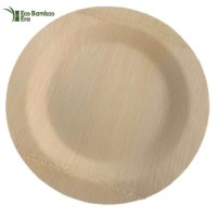 Assiettes jetables en bambou robustes, écologiques et biodégradables pour les plats à emporter, les mariages, les fêtes et la restauration