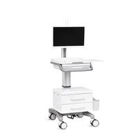 Chariot d'hôpital pour ordinateur portable SKR-R02 SAIKANG en alliage d'aluminium, 2 tiroirs, réglable, pour soins intensifs, mobilier hospitalier EN60601