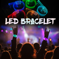 Longstargift Nouvelle Mode Montres de Soirée LED Modernes à Commande Vocale avec Logo Personnalisé Bracelet en TPU