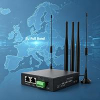 Routeur industriel 4G double cœur à large plage de tension avec boîtier métallique, passerelle Modbus MQTT RS232 RS485, terminal intelligent IIoT extérieur pour la surveillance