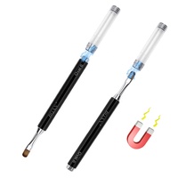 Ensemble de pinceaux magnétiques BQAN pour nail art, professionnels, pour la peinture au gel UV, les détails et le liner, pour ongles en acrylique et gel