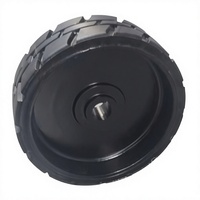 Nouveau pneu plein en PU anti-crevaison Huanghe 13*4, jante en acier 327mm x 103mm, roulement à billes, garantie 1,5 an, pour nacelle élévatrice à ciseaux