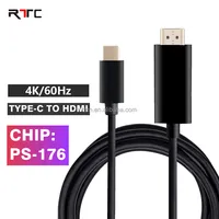 USB C كابل وصلة بينية مُتعددة الوسائط وعالية الوضوح عالية الجودة نوع C إلى HDMI محول محول لأجهزة الكمبيوتر المحمول 1 متر 2 متر 3 متر
