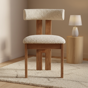 P0071 Sedia da Pranzo <span class=keywords><strong>in</strong></span> Stile Nordico Moderno Minimalista con Telaio <span class=keywords><strong>in</strong></span> <span class=keywords><strong>Legno</strong></span> <span class=keywords><strong>Massello</strong></span>, Schienale Imbottito e Supporto a Doppia Colonna - Product Image 2