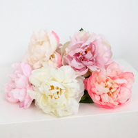 Buket Bunga Sutra Peony Buatan yang Terinspirasi Nyanyian Buddha, Dekorasi Pemandangan yang Memancarkan Pesona Mewah dan Seperti Asli, Sempurna untuk Pernikahan