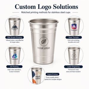 Vaso de Cerveza de Acero Inoxidable de 550 ml, Reutilizable, de Pared Simple, para Festivales de Música y Campamentos, Regalos Promocionales - Product Image 2
