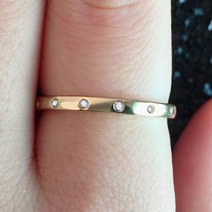 Anello Minimalista da Donna per il Dito Mignolo, Gioielli Scintillanti alla Moda, Vendita all'Ingrosso - Product Image 6