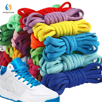 Lacets ovales demi-ronds de couleur unie en polyester pour chaussures de sport et décontractées – Vente en gros
