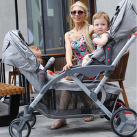 Purorigin OEM&ODM 2026 Poussette double pliable de luxe légère pour bébés et tout-petits, poussette jumelle, landau, porte-bébés