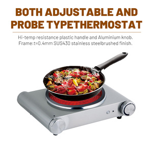 Kompor pemanas listrik portabel 1400W, peralatan dapur pelat panas kompor memasak untuk kompor rumah tangga - Product Image 4