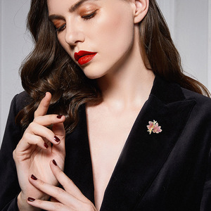 JY Elegant Temperament Fashion Colorful Zircon Corsage Luxury <strong>Saree</strong> Pin Flower <strong>Brooches</strong> - Product Image 4