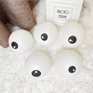 5 इंच सफेद कार्टून पशु नेत्रगोलक मुद्रित आंखें डिय लेटेक्स गुब्बारे - Product Image 2