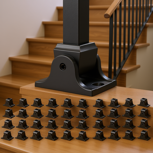 Soportes de aluminio para barandillas con orificios cuadrados de 1/2 pulgada para piezas de escaleras - Product Image 2