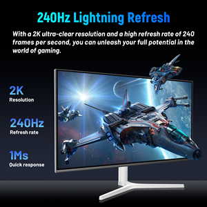 Monitor <span class=keywords><strong>de</strong></span> Juegos para <span class=keywords><strong>PC</strong></span> con <span class=keywords><strong>Pantalla</strong></span> LED <span class=keywords><strong>de</strong></span> 27/32 Pulgadas, 240 Hz, QWHD 2560*1440, Marco Blanco, Panel IPS VA <span class=keywords><strong>de</strong></span> 1 ms, <span class=keywords><strong>Pantalla</strong></span> LCD con Base Fija - Product Image 4