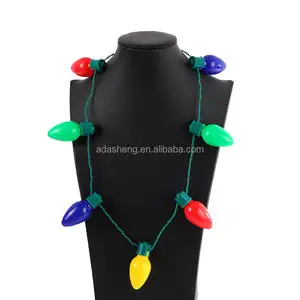 Christmas Light-up Headband Flashing Mini Led Bulb Necklace