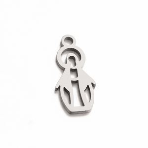 Breloque personnalisée Vierge Marie plaquée or, accessoires Ave Maria en acier inoxydable, pendentif religieux pour collier et <span class=keywords><strong>bracelet</strong></span> DIY - Product Image 6