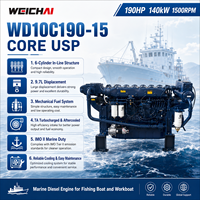Moteur diesel marin SCDC Weichai WD10C190-15 190HP 140kW IMO II pour fabricant de bateaux de pêche