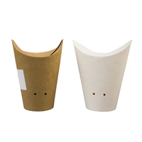 Boîte en carton conique scellée biodégradable et écologique de 12 oz sur mesure - Vente en gros pour frites avec sauce