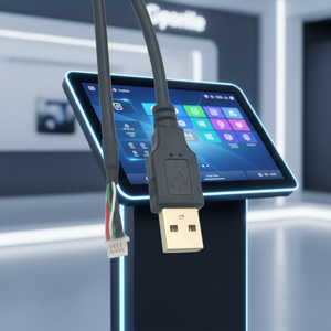 Câble d'acquisition d'informations pour module caméra USB2.0 vers terminal SH1.0-5P, double blindage, anneau magnétique, connecteur USB Type-A - Product Image 5
