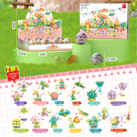 XINGLE Blocs de construction éducatifs 12-en-1 en plastique ABS écologique, modèles de plantes en pot (fleurs et succulentes)