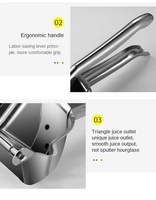 Hete Aanbieding RVS Multifunctionele Handmatige Citruspers Duurzame Aluminiummesjes Draagbare Citroenpers Fruit Groente