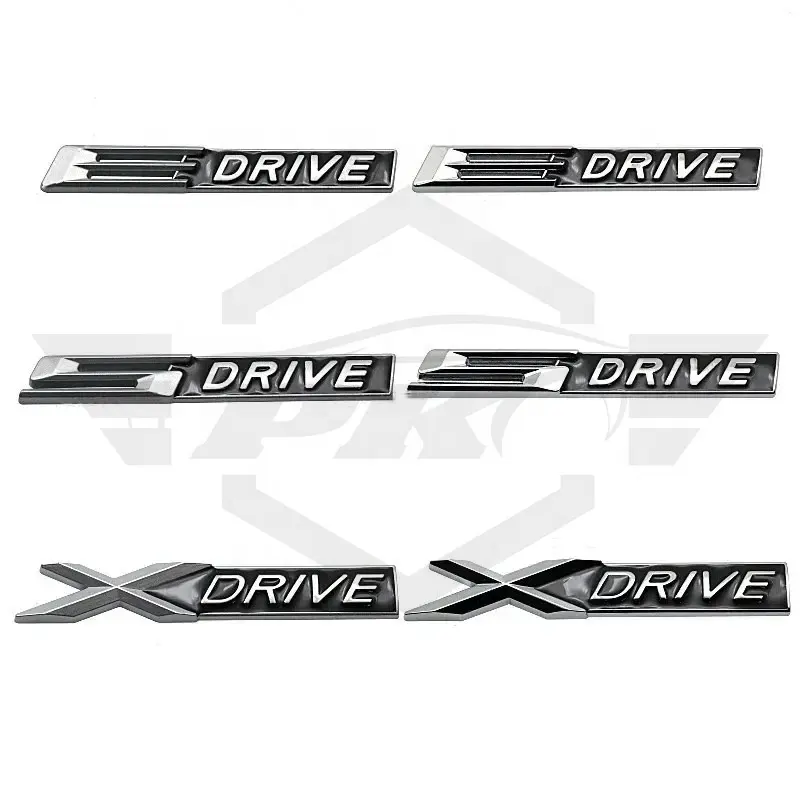 Insignia del maletero lateral del guardabarros del coche de Metal 3D S Drive E Drive X Drive Emblem Logo para BMW E90 E46 E36 F30 F20 F10 3 5 Series