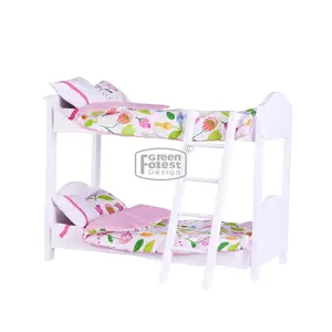 Toys 18 inch furniture Wooden modern doll bed