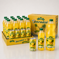 Boisson gazeuse pétillante aromatisée à l'ananas, faible en sucre, 330 ml, en bouteille, faible en gras, faible MOQ, prix d'usine