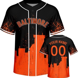 Maillots de baseball personnalisés surdimensionnés pour fans, cadeaux unisexes à manches courtes, anti-transpiration, antibactériens, anti-UV, imprimés et cousus - Product Image 1