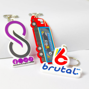 Nhà Máy Trực Tiếp Bán Buôn Mới Lớn Nhựa Keychain Phim Hoạt Hình PVC Silicone Xây Dựng Máy Móc Xung Quanh Cao Su Móc Chìa Khóa - Product Image 4